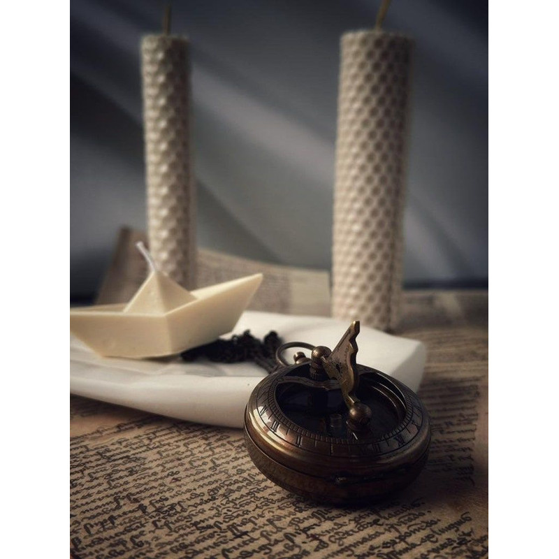 Brass Sundail Compass Functional 508 Cm 2