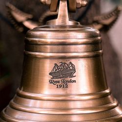 vintage rose london door bell 1912 - nautical charm with heavy sound - 15.24 cm ship's indoor/outdoor bell - wall mount