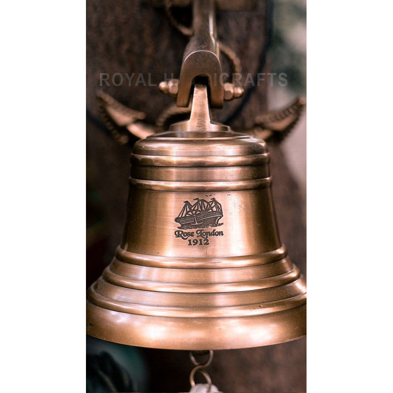Vintage Rose London Door Bell 1912 Nautical Charm With Heavy Sound 1524 Cm Ships IndoorOutdoor Be 0
