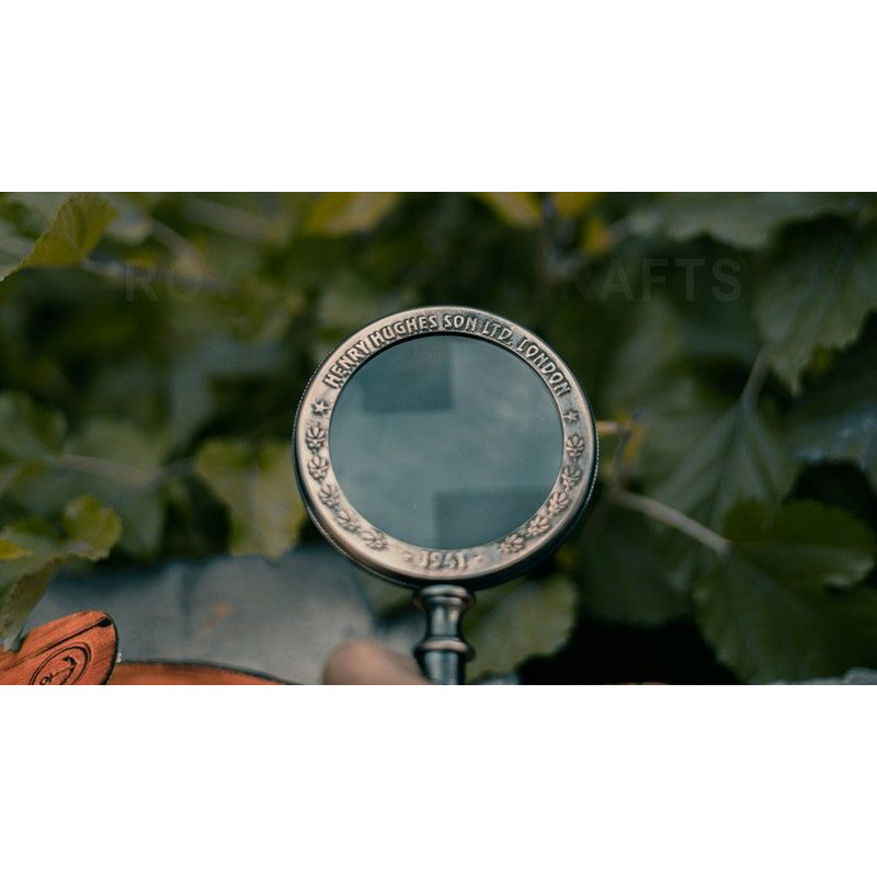 Vintage Henry Hughes London 1941 Magnifying Glass 5