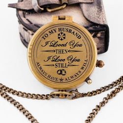 engraved brass working compass 2-inch