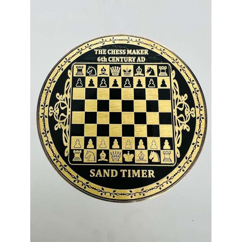 Elegance Brass Chess Sand Timer 16cm Height 4