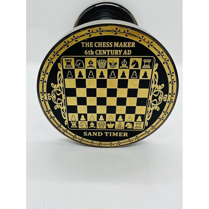 Elegance Brass Chess Sand Timer 16cm Height 5