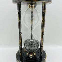 elegance brass chess sand timer 16cm height