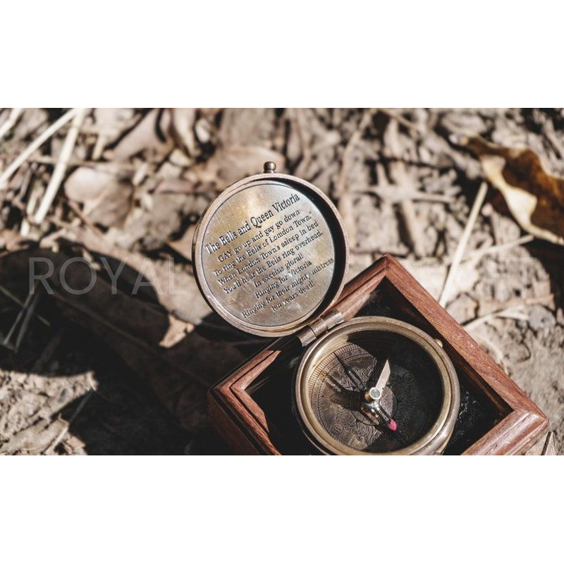 Handmade Brass Victoria Nautical Pocket Compass 3