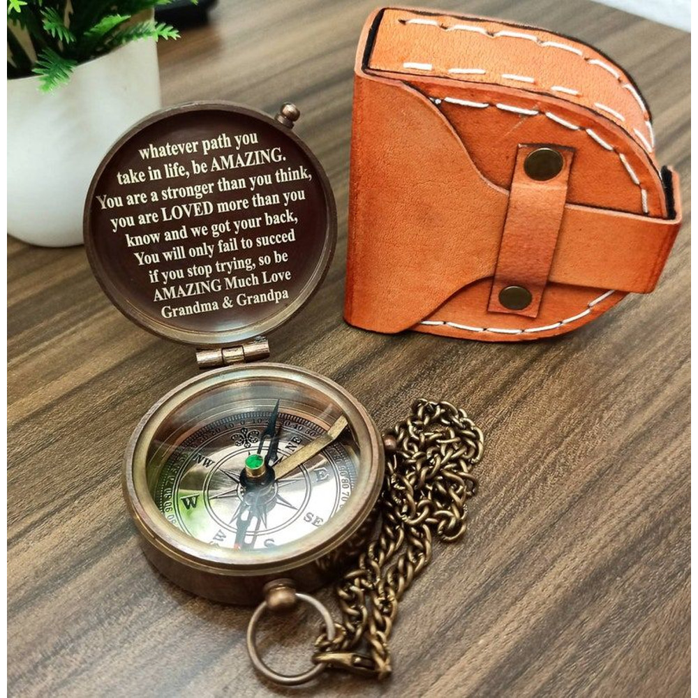 Personalized Brass Compass 100 Year Calendar Compass Antique Engraved Working Compass Graduation Gi 5