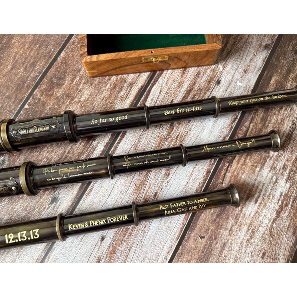 Personalized Working Telescope Engraved Telescope Pirates Gits Spyglass Anniversary Gifts For Husba 5