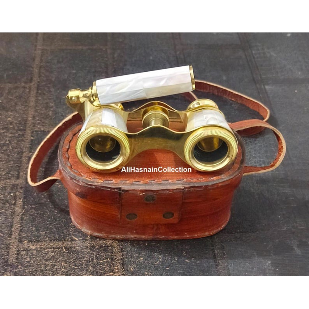 Antique Brass Opera Glasses Mother Of Pearl And Scope Spyglass For Watching Birds Travelling Home D 0