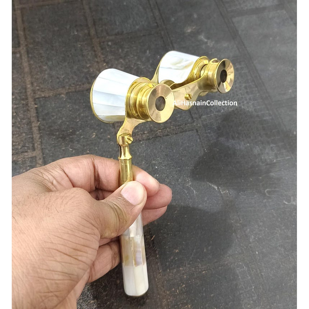 Antique Brass Opera Glasses Mother Of Pearl And Scope Spyglass For Watching Birds Travelling Home D 7