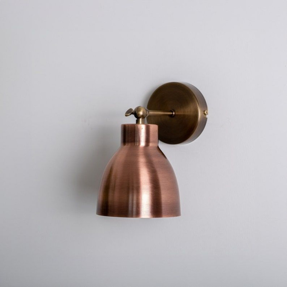 Aged Brass Wall Sconce Lighting Solid Brass Adjustable Wall Sconce Mid Century Wall Lamp 1950s S 2