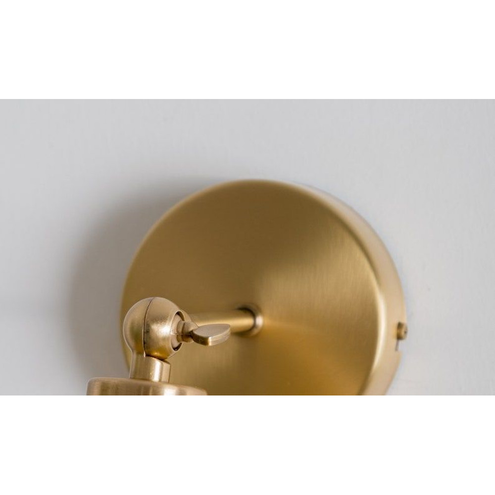 Aged Brass Wall Sconce Lighting Solid Brass Adjustable Wall Sconce Mid Century Wall Lamp 1950s S 7