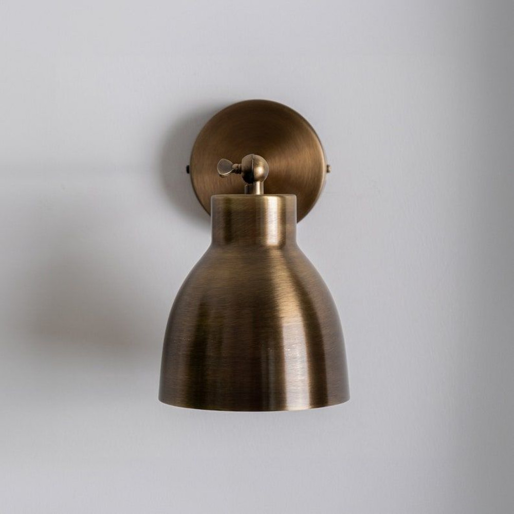 Aged Brass Wall Sconce Lighting Solid Brass Adjustable Wall Sconce Mid Century Wall Lamp 1950s S 1