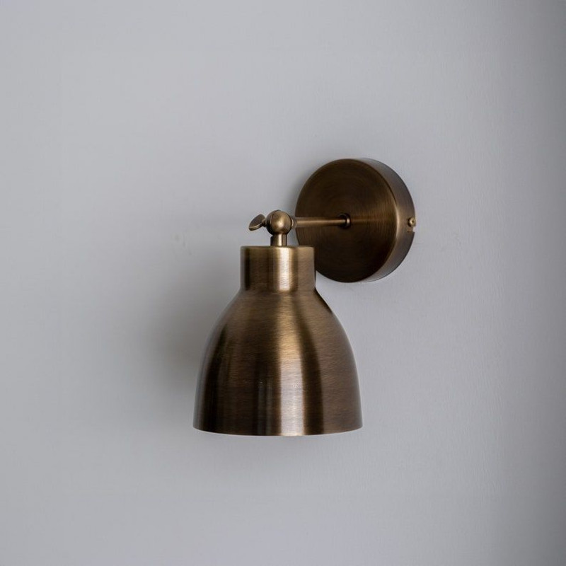 Aged Brass Wall Sconce Lighting Solid Brass Adjustable Wall Sconce Mid Century Wall Lamp 1950s S 5