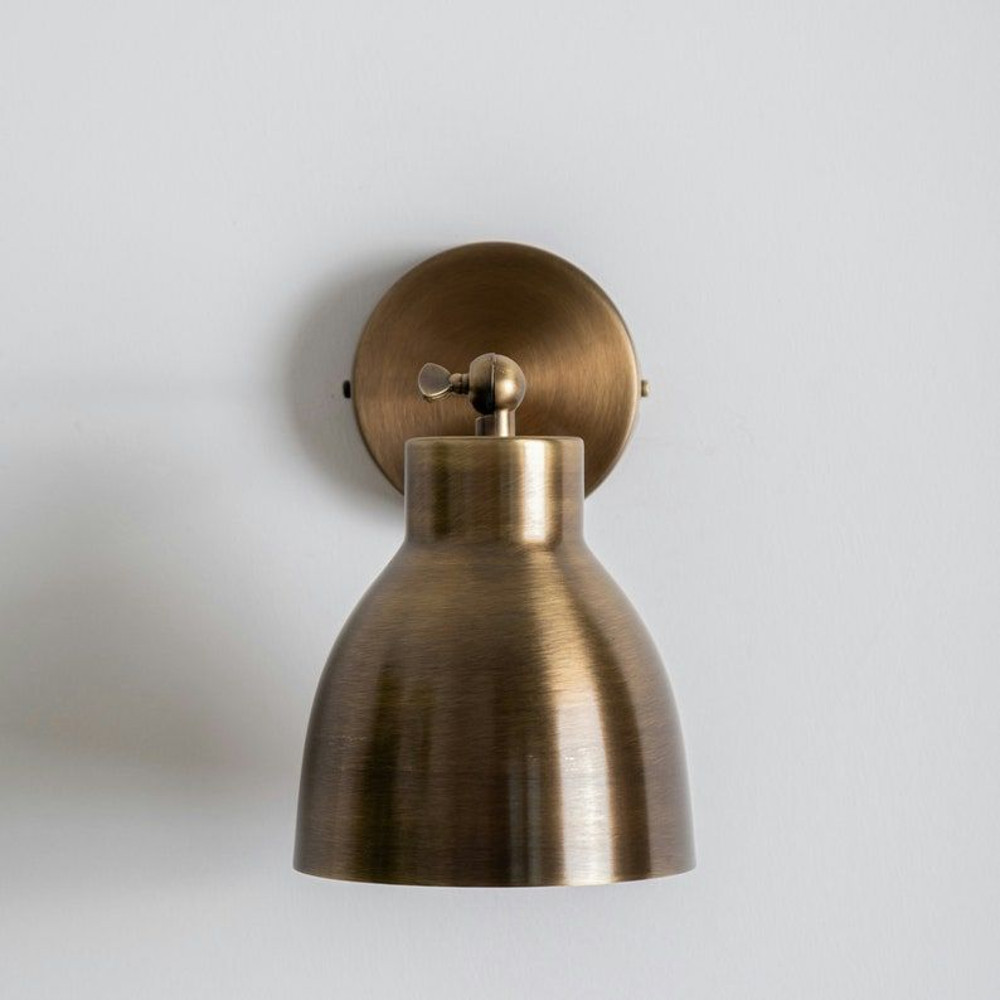 Aged Brass Wall Sconce Lighting Solid Brass Adjustable Wall Sconce Mid Century Wall Lamp 1950s S 3