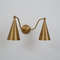 Handcrafted Double Sconce Mid Century Modern Raw Brass Wall Lamp 3