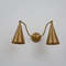Handcrafted Double Sconce Mid Century Modern Raw Brass Wall Lamp 4