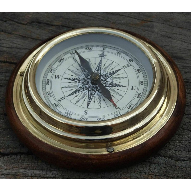 Brass Compass With Magnifier 4