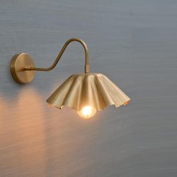 handcrafted brass wall lamp