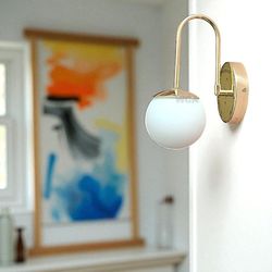 handmade brass wall sconce – mid-century modern light lamp