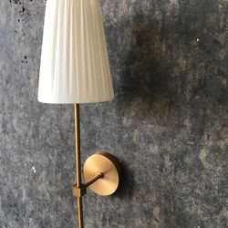 white fabric wall sconce, minimalist wall light, fimok