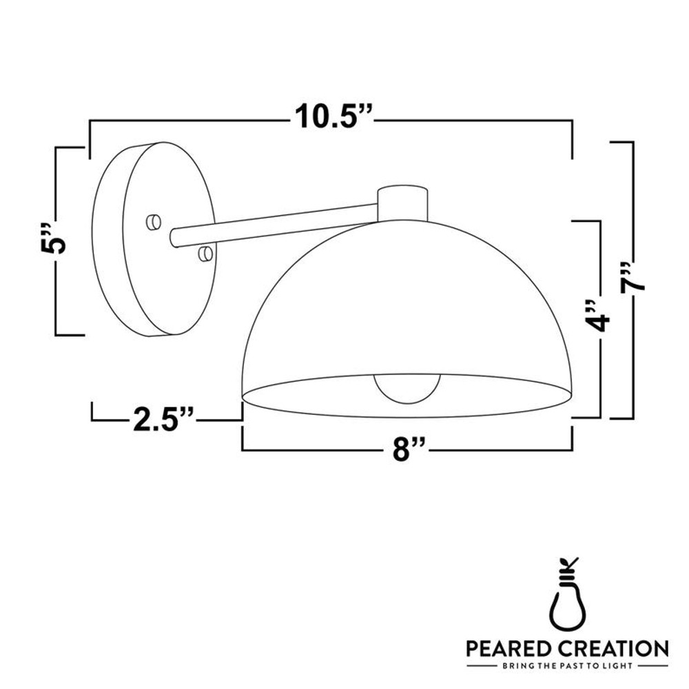 Sconce LightModern Wall SconceBrass Wall LightDome Wall Lamp 1