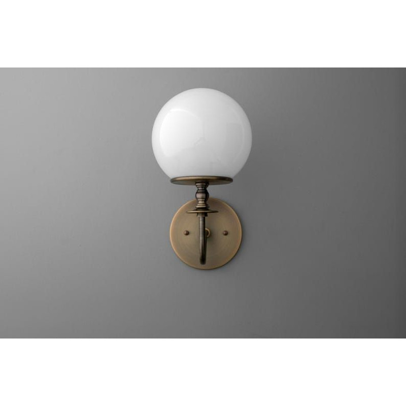 Sconce LightGlobe SconceBrass Wall LampGlass Globe Light 1