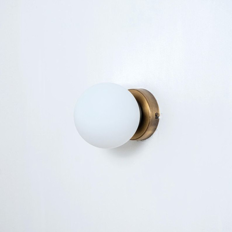 Small Wall Sconce Glass Globe Vanity Wall Light 4