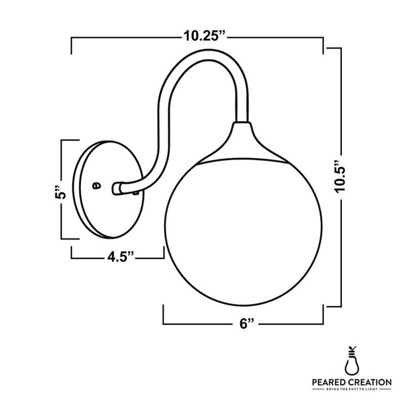 Sconce LightWall SconceGlass Globe Wall Lamp 3
