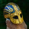 Viking Helmet Replica Handcrafted Medieval Armor With Brass Metal Norse Design LARP Cosplay Collec 0
