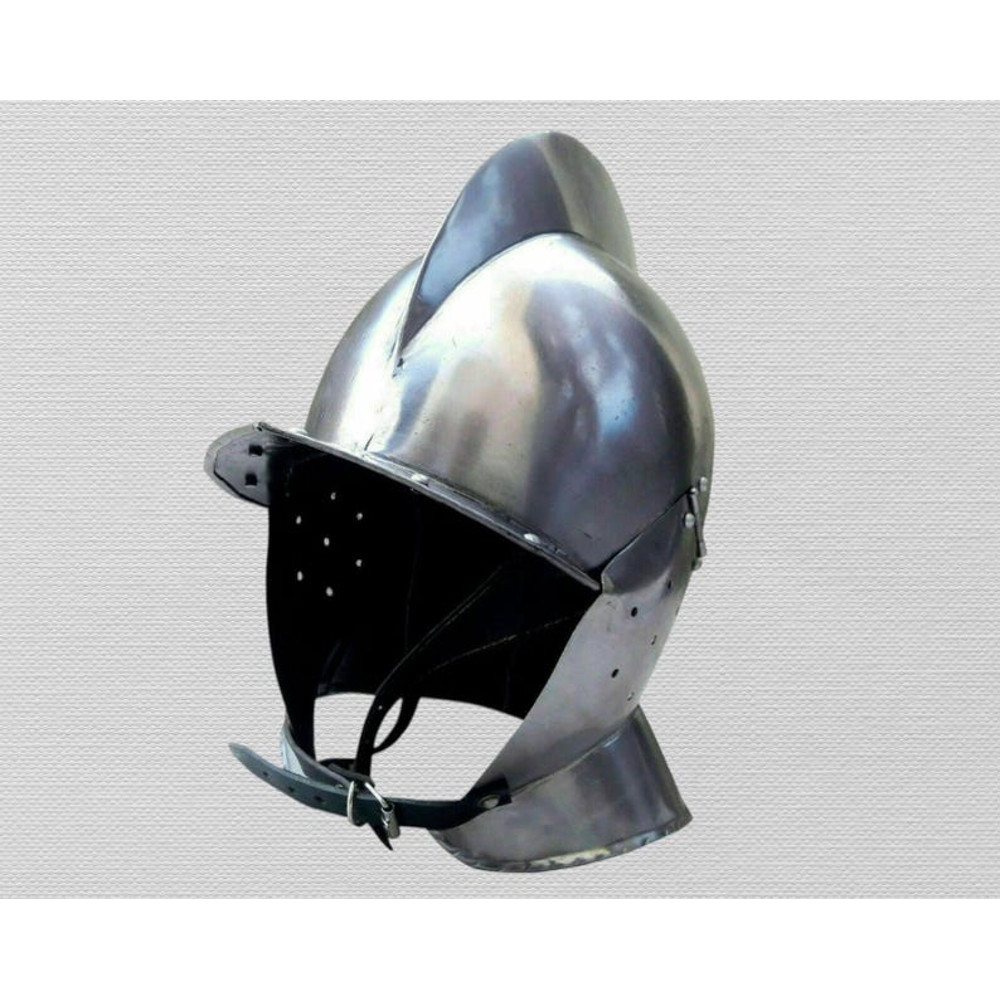 Medieval Knight Armour Steel Halloween Gothic Burgonet Helmet 0