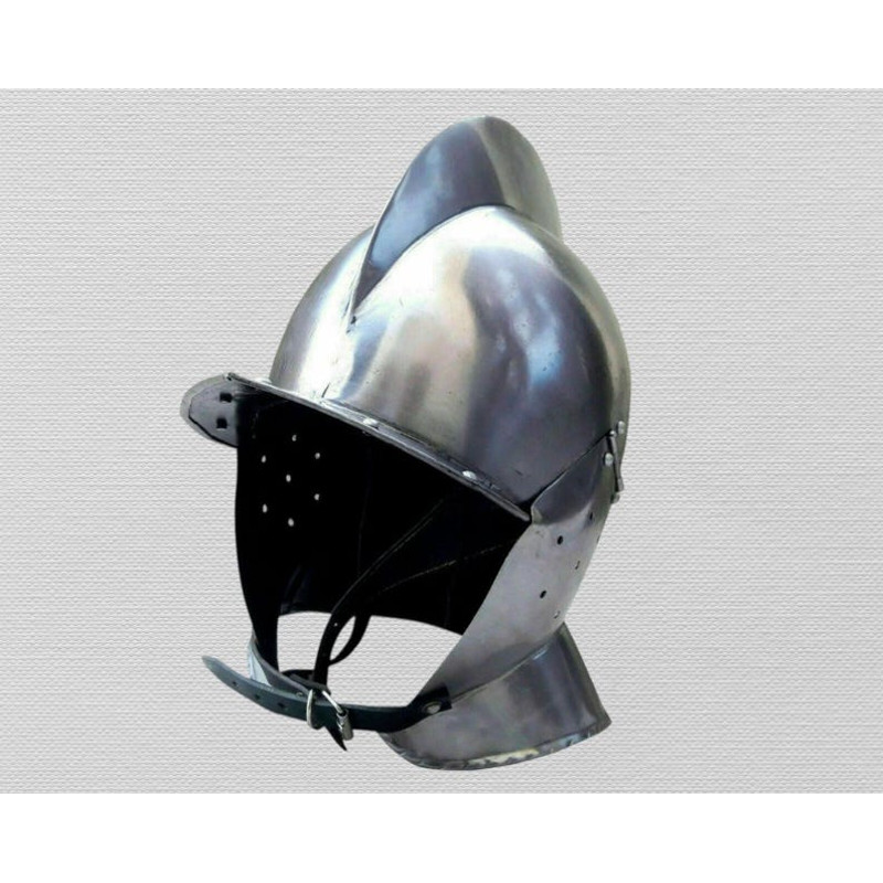 Medieval Knight Armour Steel Halloween Gothic Burgonet Helmet 0