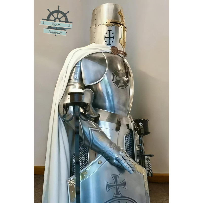 Medieval Knight ArmorWearable CostumeFull Body Templar ArmourSuite Of ArmourHalloween CosplayHome D 0