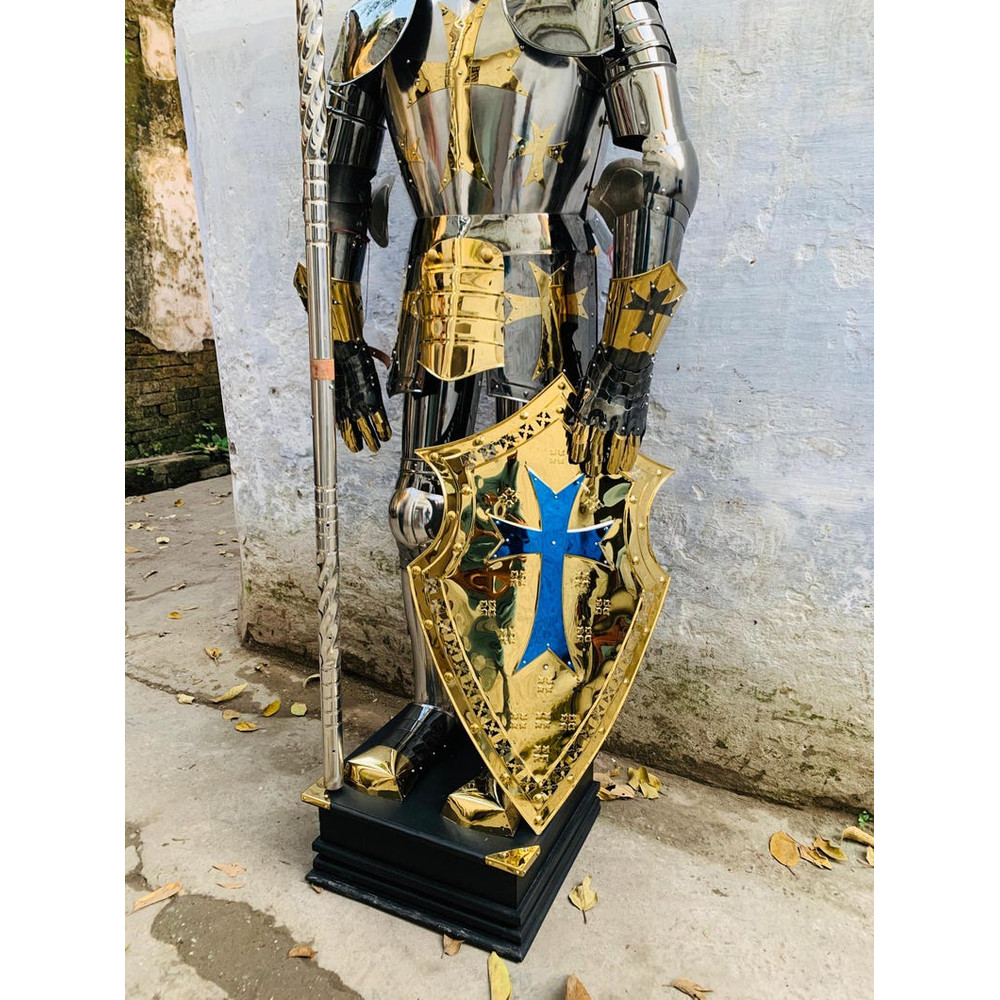 Ll Body Medieval Templar Knight Armor Suit Crusader Costume Display Gift 3