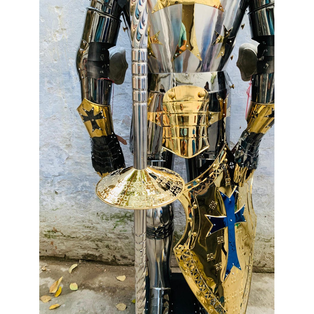 Ll Body Medieval Templar Knight Armor Suit Crusader Costume Display Gift 4