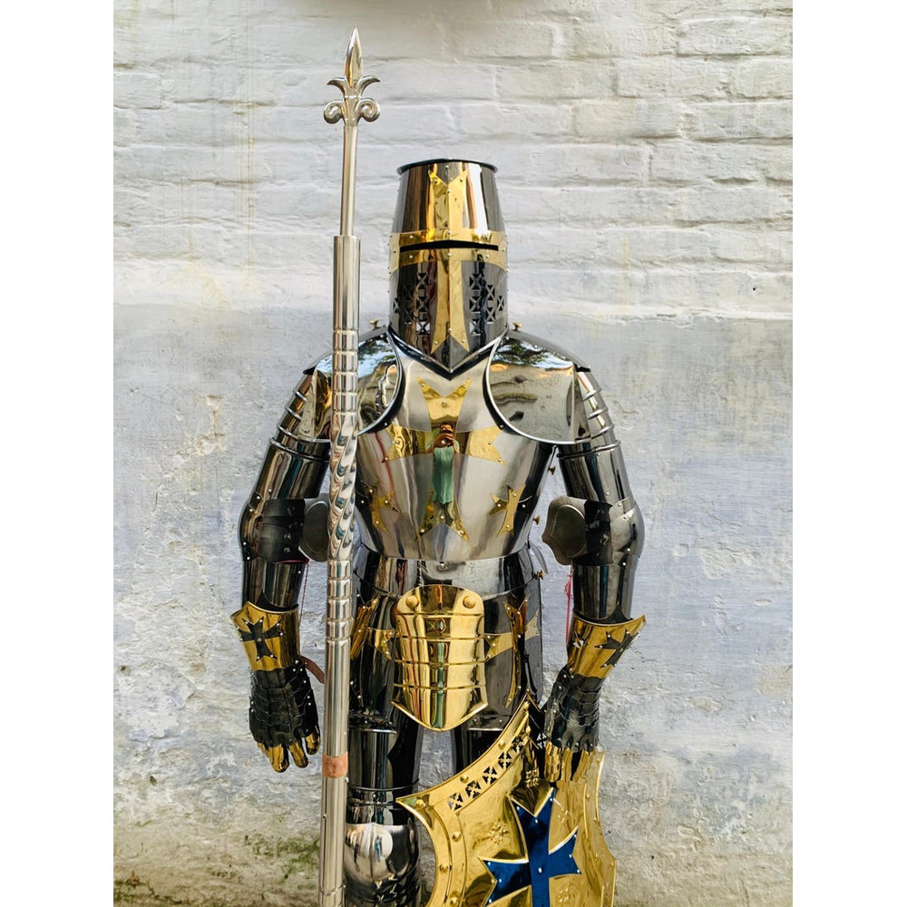 Ll Body Medieval Templar Knight Armor Suit Crusader Costume Display Gift 2