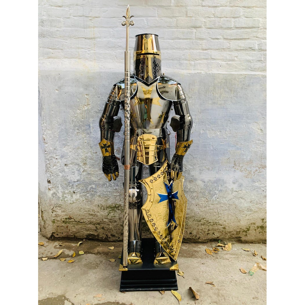 Ll Body Medieval Templar Knight Armor Suit Crusader Costume Display Gift 1