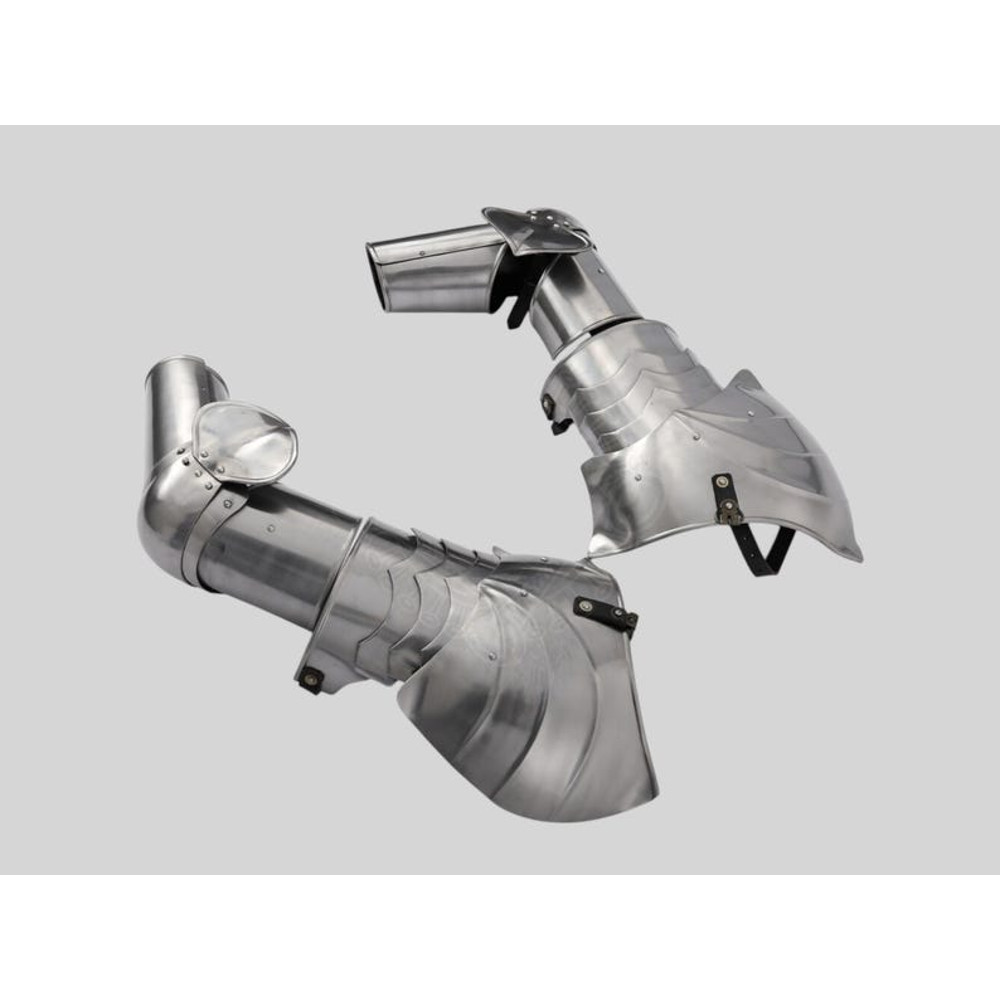 Dieval Steel Arm Armor With Pauldrons Knight Gauntlets For LARP Cosplay Reenactments 5