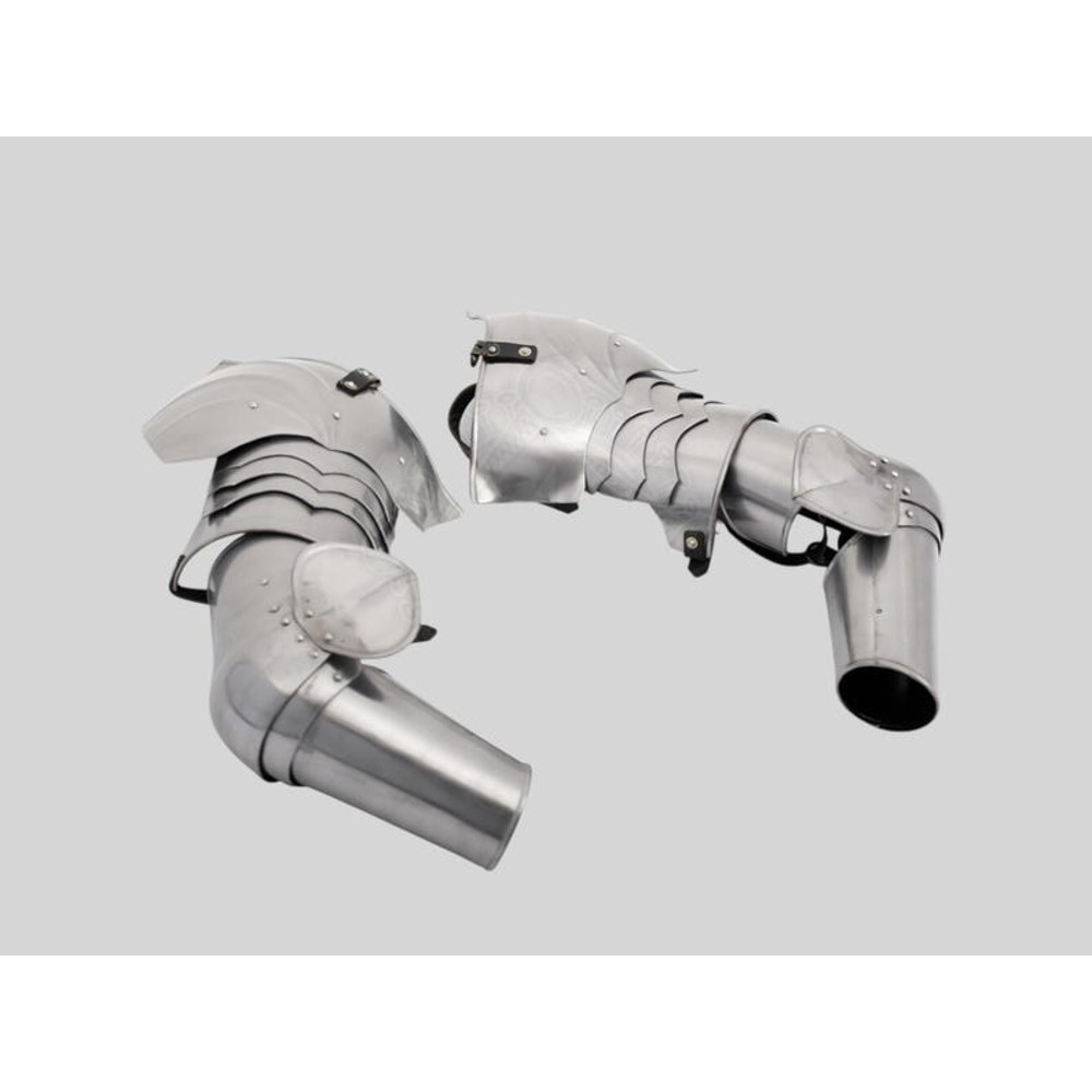 Dieval Steel Arm Armor With Pauldrons Knight Gauntlets For LARP Cosplay Reenactments 1