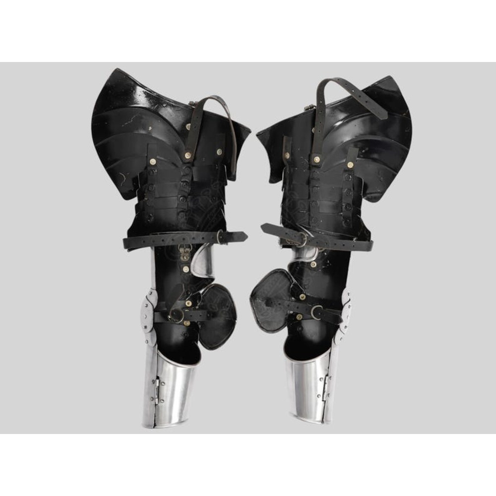 Dieval Steel Arm Armor With Pauldrons Knight Gauntlets For LARP Cosplay Reenactments 4
