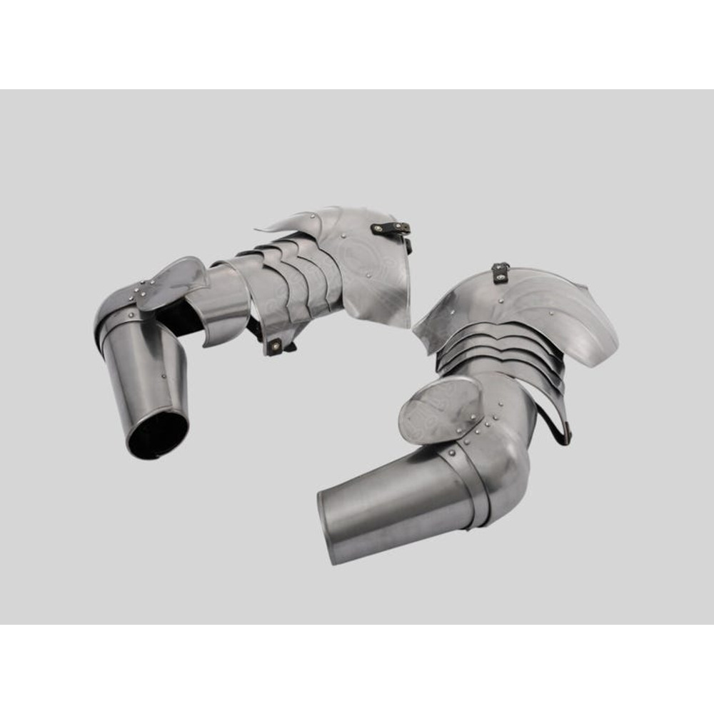 Dieval Steel Arm Armor With Pauldrons Knight Gauntlets For LARP Cosplay Reenactments 2