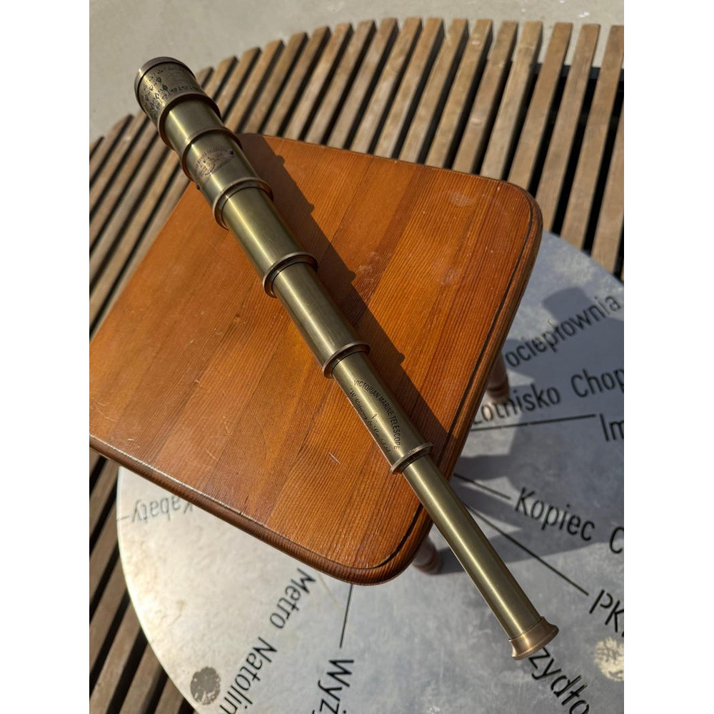 Vintage Brass Telescope With Wooden Box Victorian Spyglass Nautical Maritime Decor Gift For Expl 1