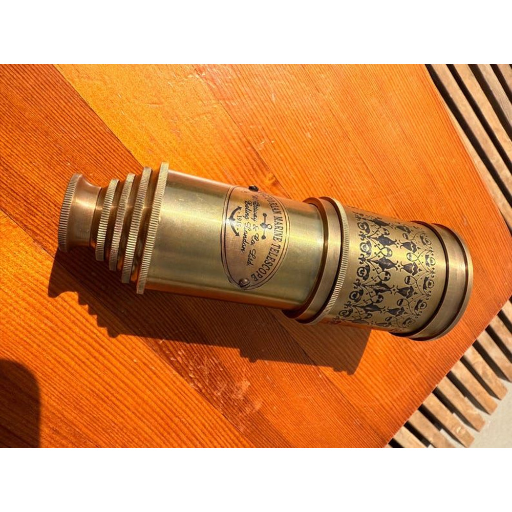 Vintage Brass Telescope With Wooden Box Victorian Spyglass Nautical Maritime Decor Gift For Expl 4