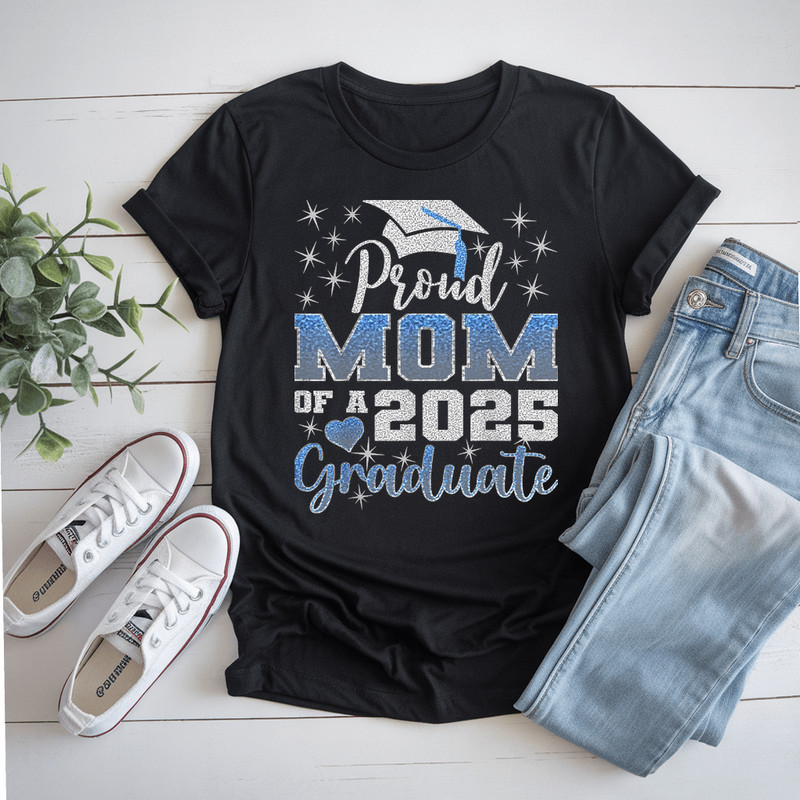 Super Proud Mom Of 2025 Graduate Awesome Family College TShirt 0