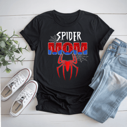 women spider mom mother's day matching family birthday t-shirt