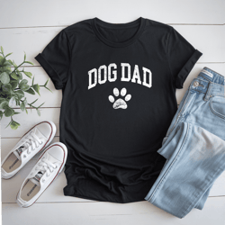 dog dad - distressed design style - funny dog paw - classic t-shirt