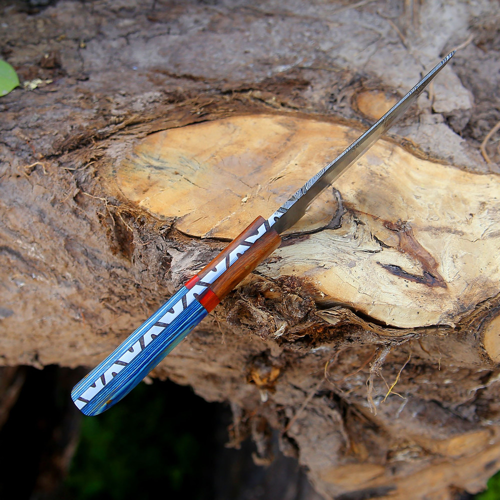 Custom Handmade Damascus Steel Hunting Knife Fixed Blade Skinning Knives For Camping Outdoor Survi 3