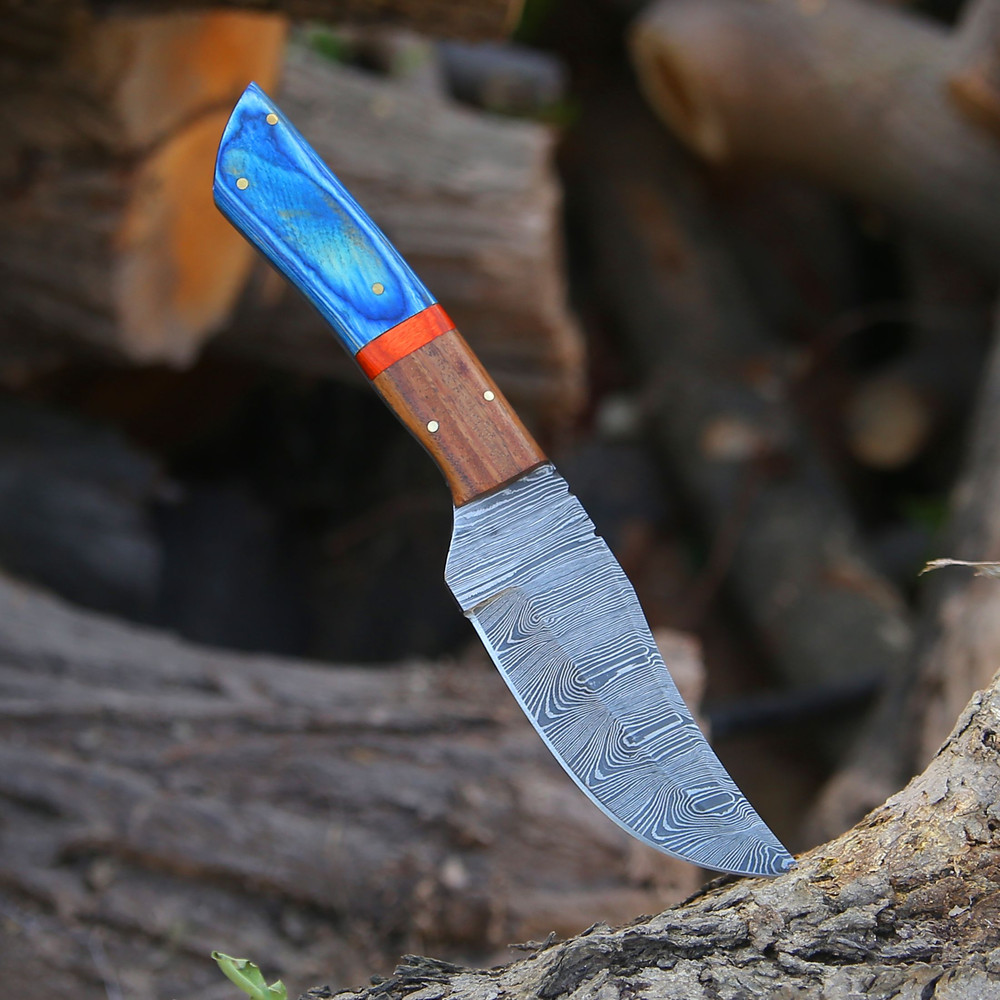 Custom Handmade Damascus Steel Hunting Knife Fixed Blade Skinning Knives For Camping Outdoor Survi 4