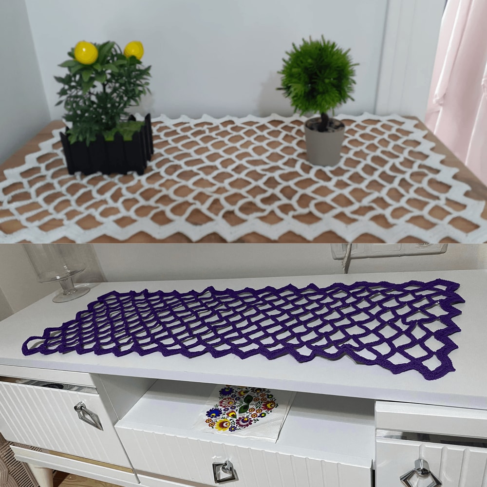 Handmade Crochet Runner Pattern Easy DIY Table Decor Tutorial 2