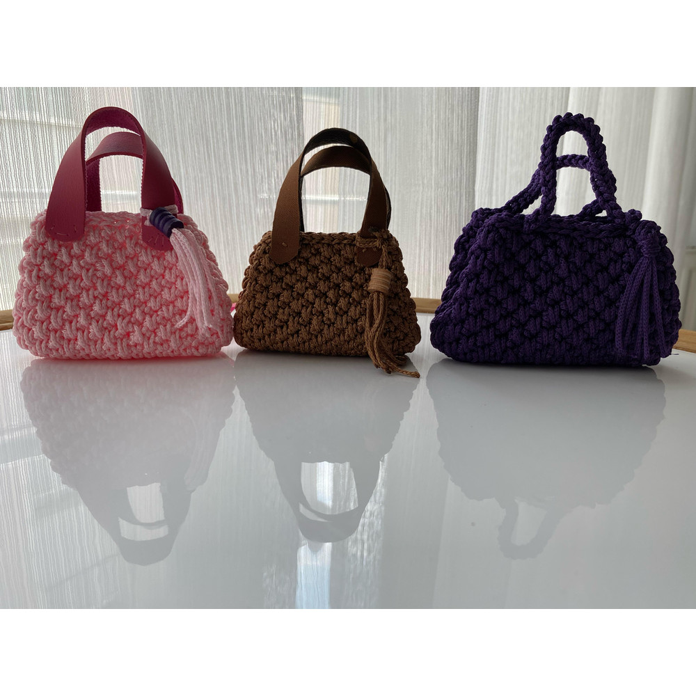Mini Crochet Bag Pattern With Video  Easy DIY Purse Tutorial  Small Handmade Bag PDF For Beginners 5