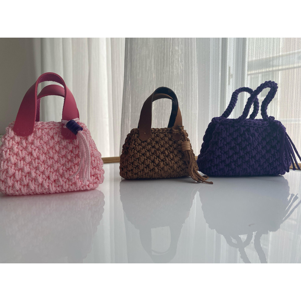 Mini Crochet Bag Pattern With Video  Easy DIY Purse Tutorial  Small Handmade Bag PDF For Beginners 6